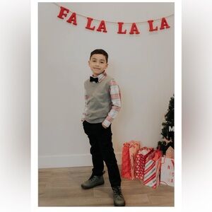 Andy & Evan Christmas Bow Tie Outfit